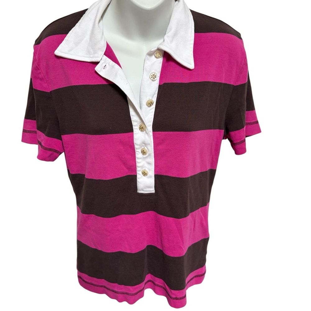 Tory Burch Striped Polo Shirt